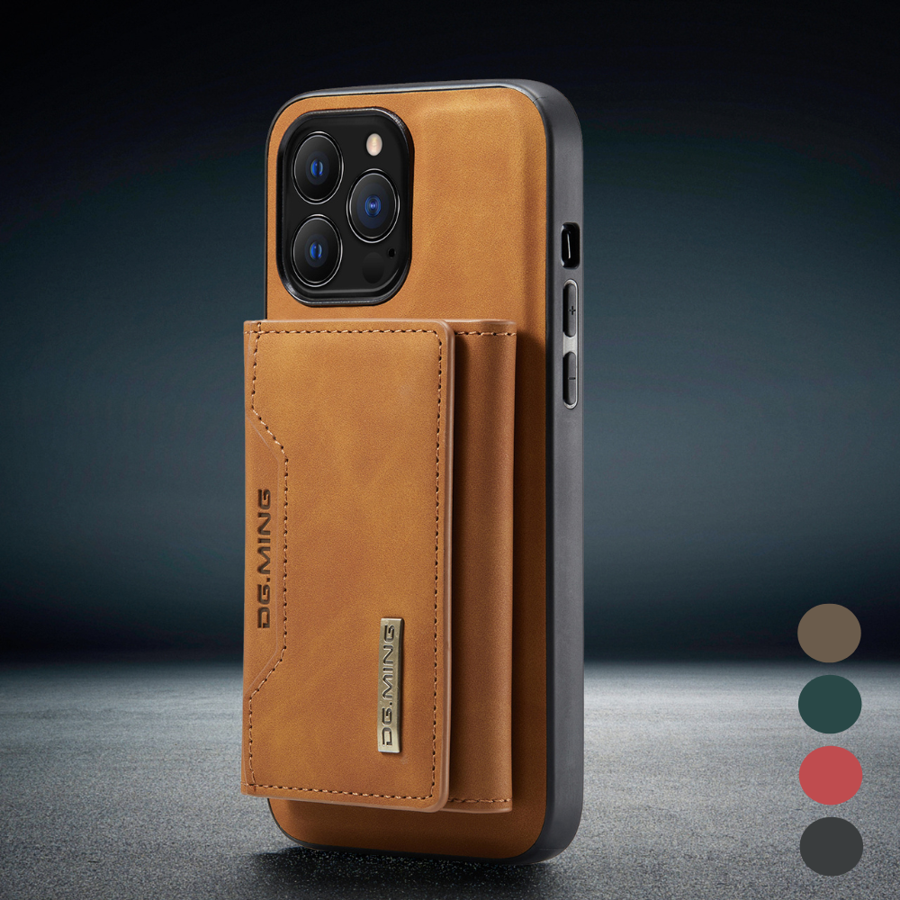 Premium iPhone Case Wallet MagSafe Compatible Detachable Leather Card Holder Magnetic Flip Stand Shockproof Protective Cover Camera Lens Protection Slim Design