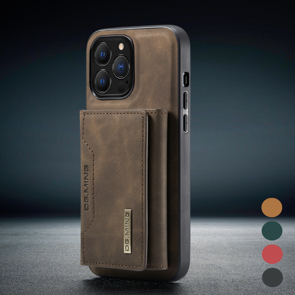 Premium iPhone Case Wallet MagSafe Compatible Detachable Leather Card Holder Magnetic Flip Stand Shockproof Protective Cover Camera Lens Protection Slim Design