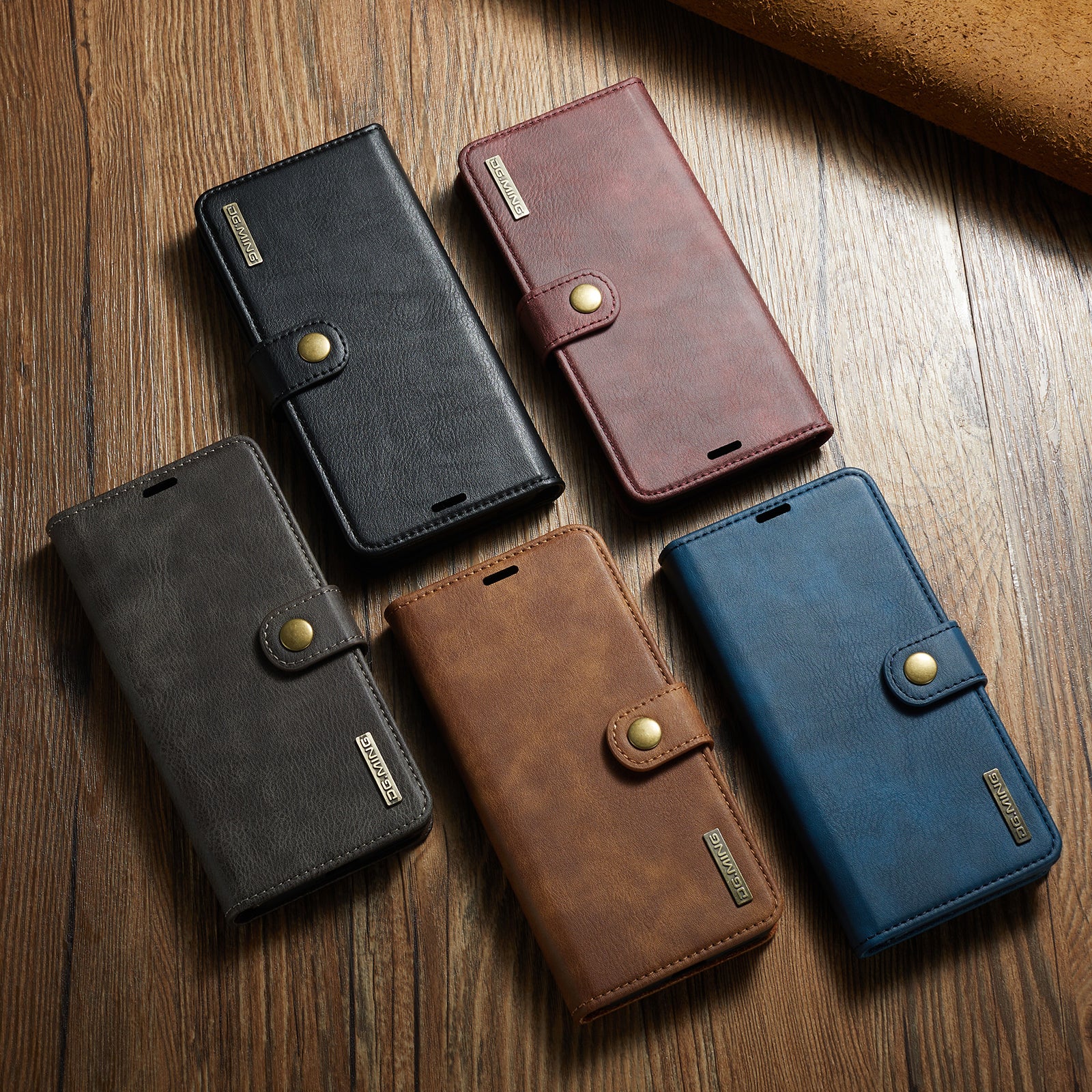 Premium iPhone Case Wallet MagSafe Compatible Detachable Magnetic Leather Shockproof Protective Cover Card Holder Camera Lens Protection Slim Design