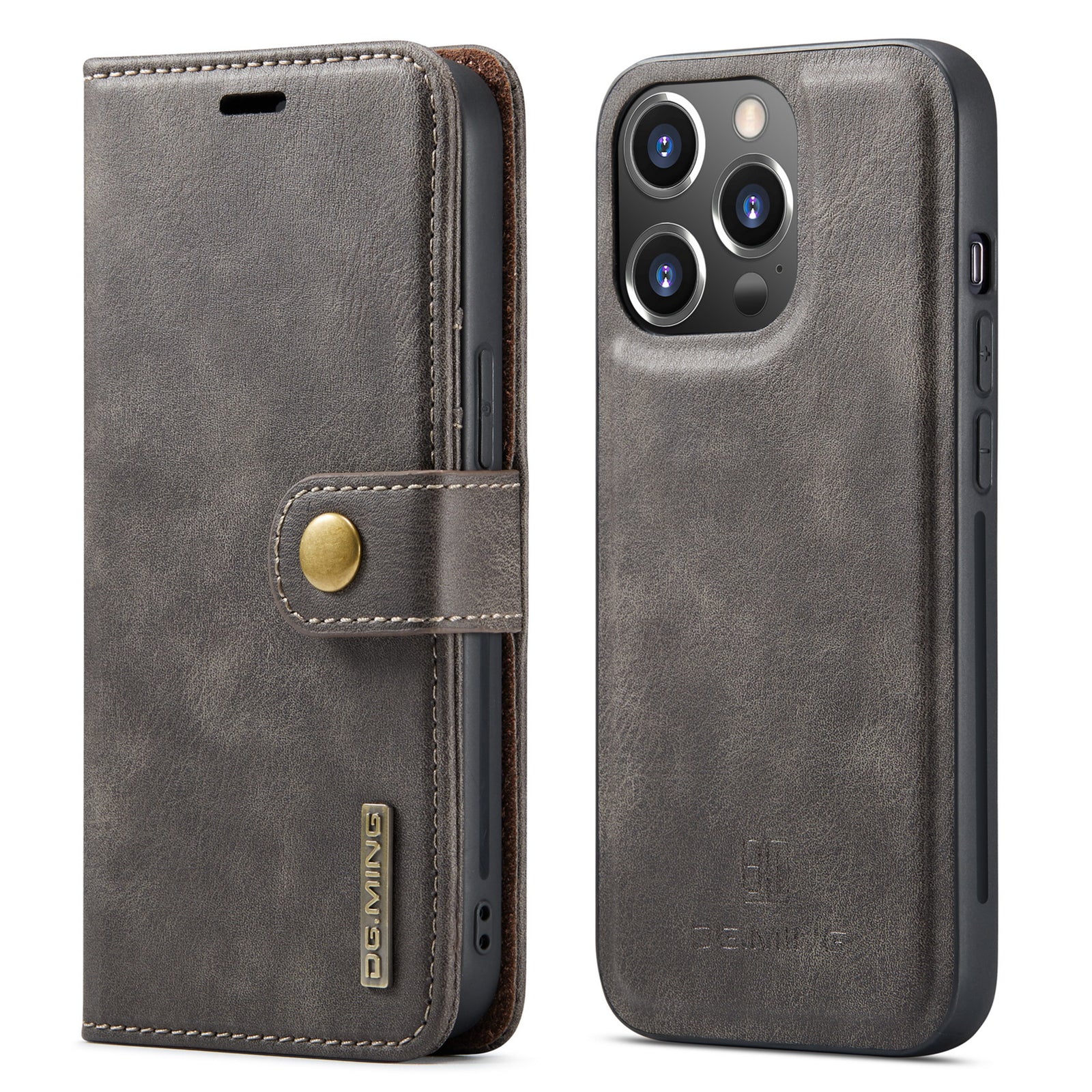 Premium iPhone Case Wallet MagSafe Compatible Detachable Magnetic Leather Shockproof Protective Cover Card Holder Camera Lens Protection Slim Design
