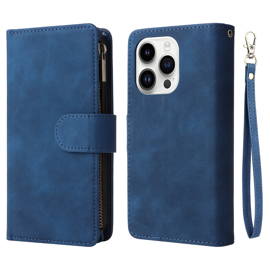 Premium iPhone Case Wallet MagSafe Compatible Leather Card Holder Magnetic Closure Shockproof Protective Cover Camera Lens Protection Slim Design