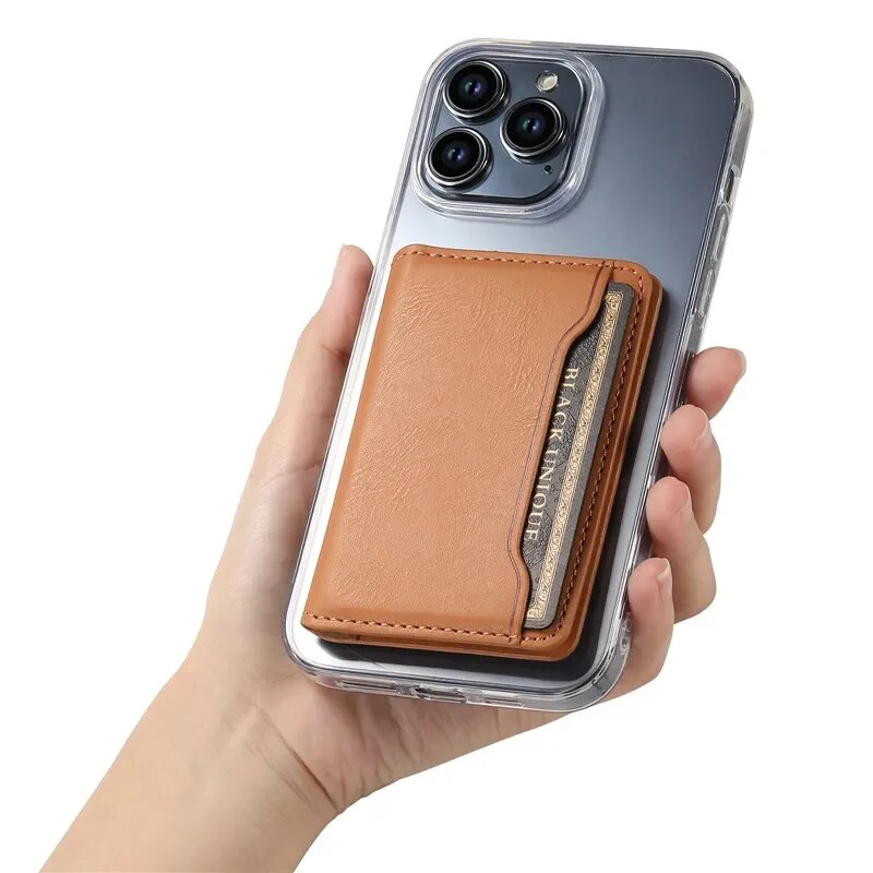 Premium iPhone Case Wallet MagSafe Compatible Leather Card Holder Shockproof Protective Cover Camera Lens Protection Slim Design