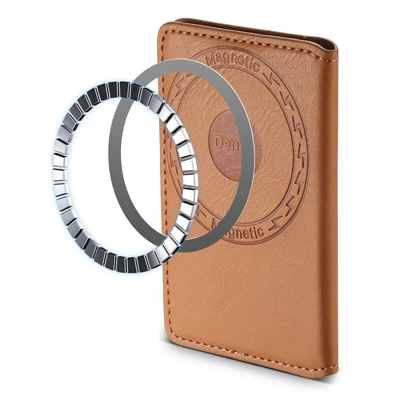 Premium iPhone Case Wallet MagSafe Compatible Leather Card Holder Shockproof Protective Cover Camera Lens Protection Slim Design