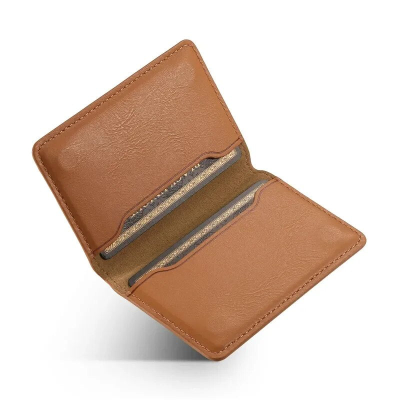 Premium iPhone Case Wallet MagSafe Compatible Leather Card Holder Shockproof Protective Cover Camera Lens Protection Slim Design
