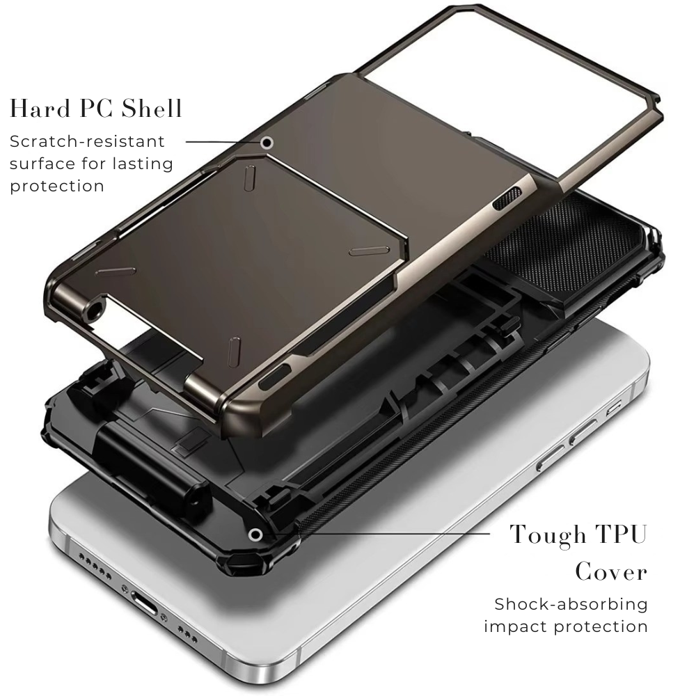 Premium iPhone Case Wallet MagSafe Compatible Magnetic Shockproof Protective Cover 4 Card Holder Camera Lens Protection Slim Design
