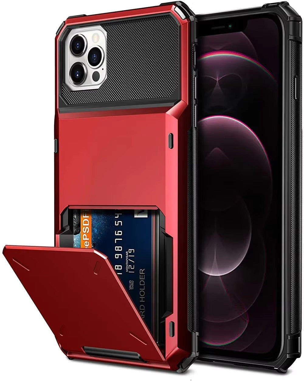 Premium iPhone Case Wallet MagSafe Compatible Magnetic Shockproof Protective Cover 4 Card Holder Camera Lens Protection Slim Design