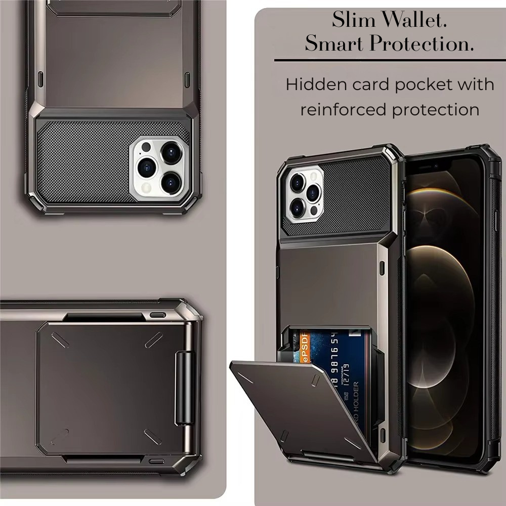 Premium iPhone Case Wallet MagSafe Compatible Magnetic Shockproof Protective Cover 4 Card Holder Camera Lens Protection Slim Design