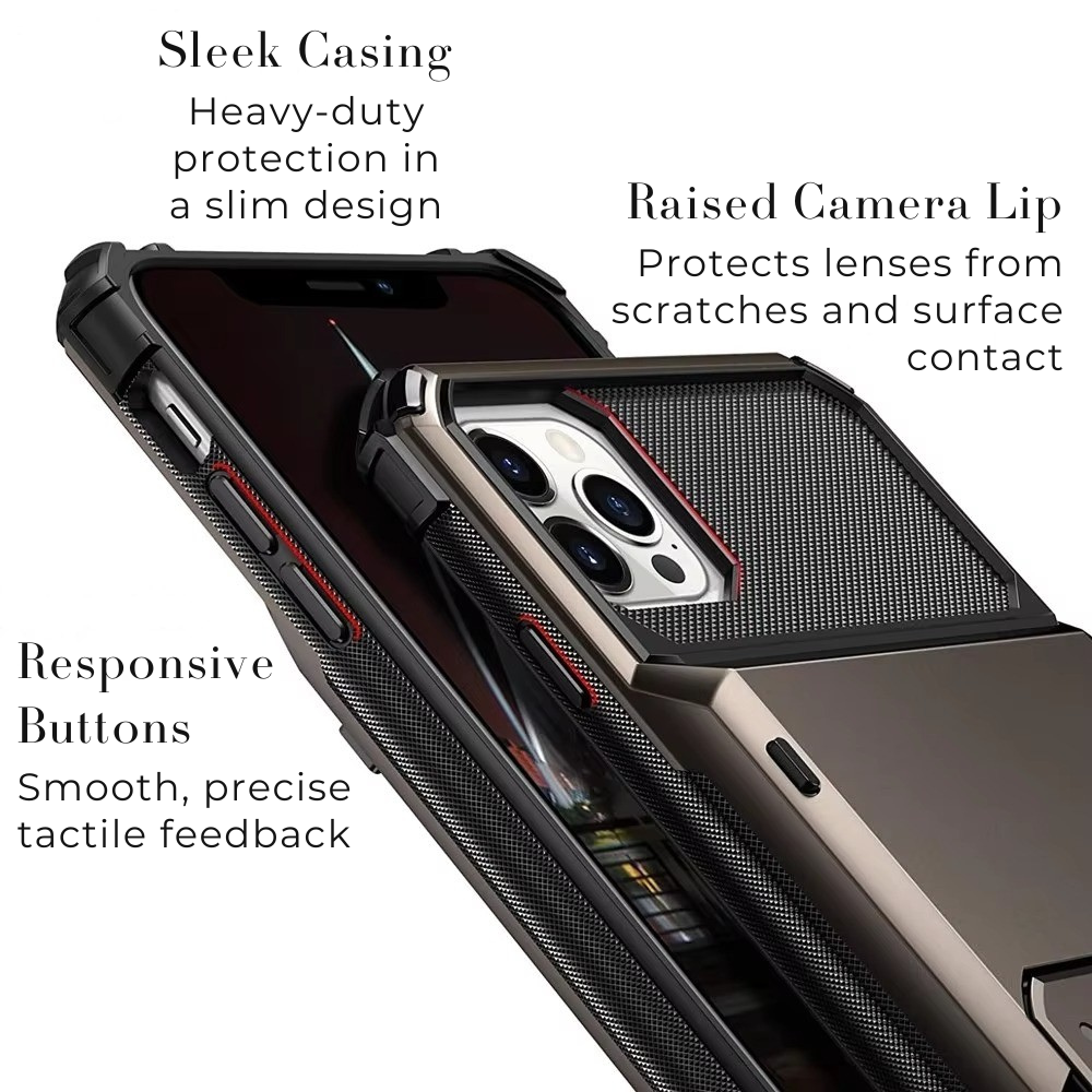 Premium iPhone Case Wallet MagSafe Compatible Magnetic Shockproof Protective Cover 4 Card Holder Camera Lens Protection Slim Design