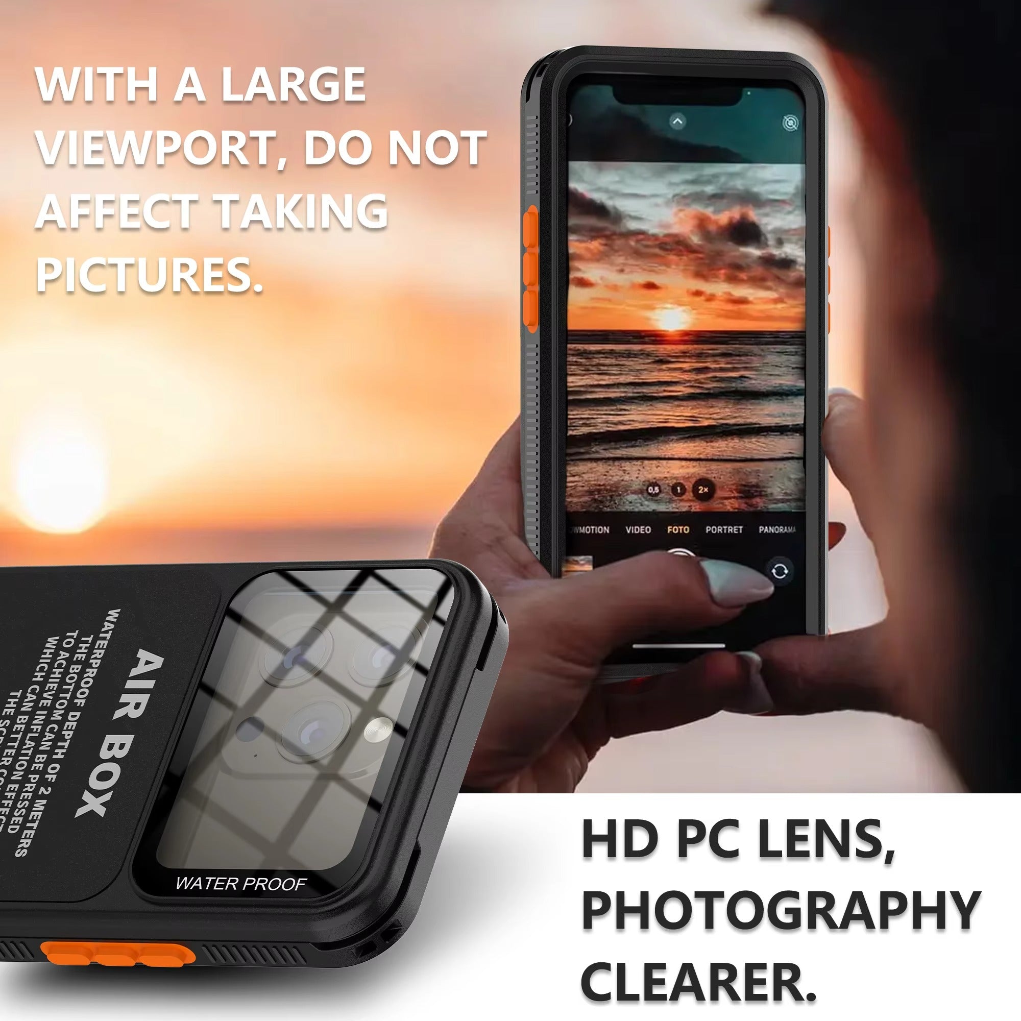 Premium iPhone Case Waterproof Shockproof Protective Cover IP68 Full Body Sealed Design Dustproof Underwater Protection Outdoor Use