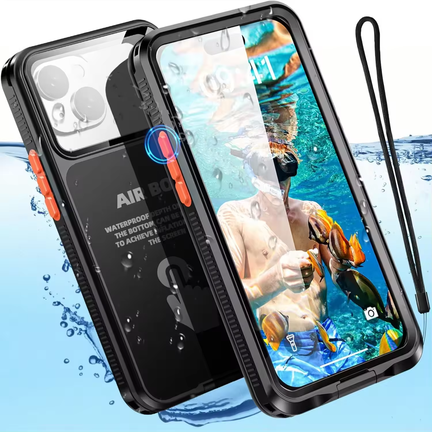 Premium iPhone Case Waterproof Shockproof Protective Cover IP68 Full Body Sealed Design Dustproof Underwater Protection Outdoor Use