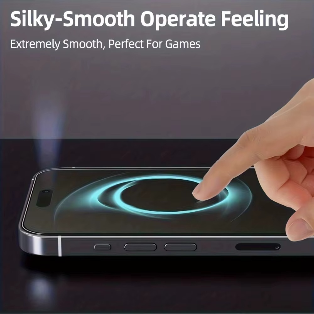 Premium iPhone Screen Protector Matte Privacy Anti Spy Tempered Glass Full Coverage Anti Glare Oleophobic Coating Easy Installation Frame