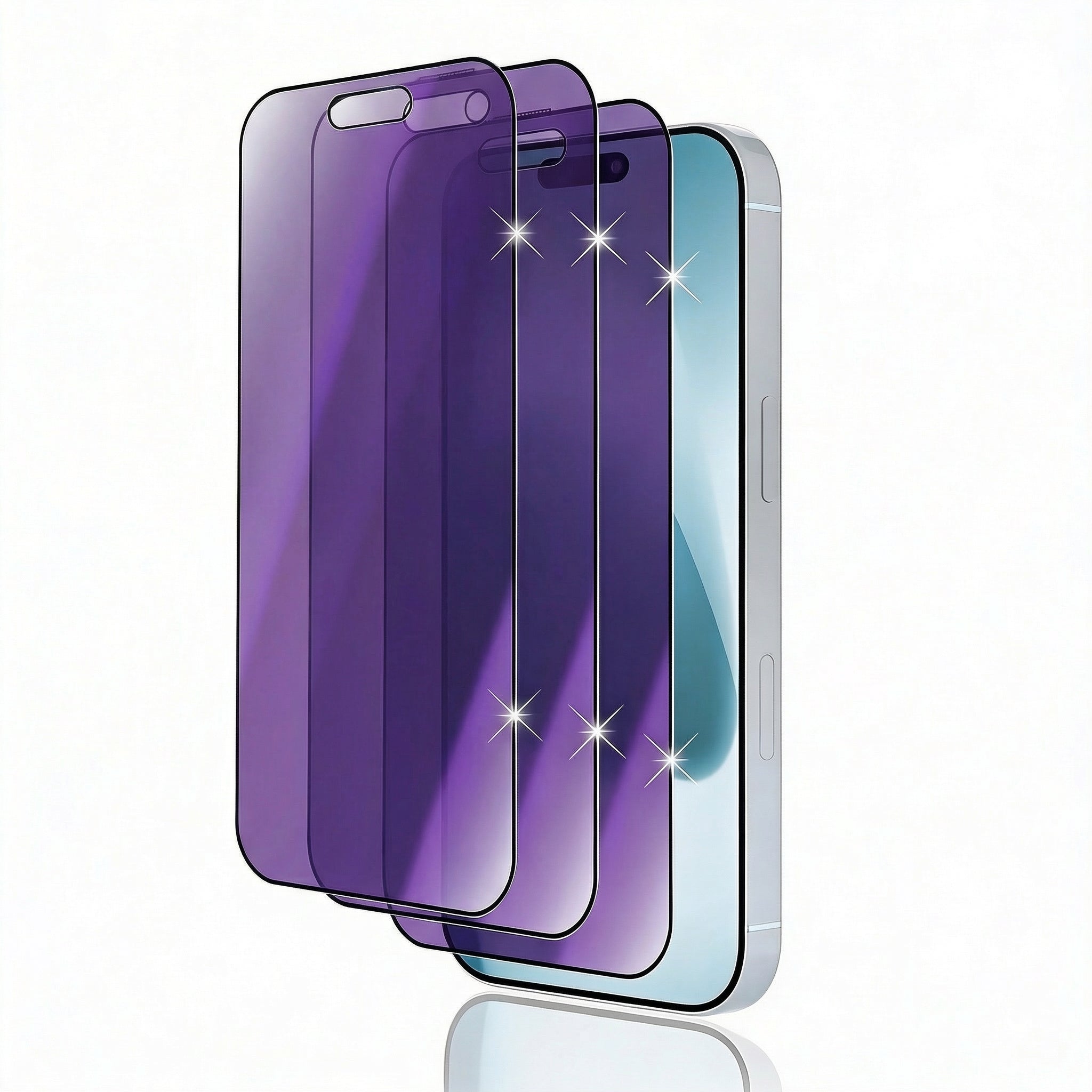 Premium iPhone Screen Protector Privacy Anti Spy Tempered Glass Full Coverage Anti Blue Light Scratch Resistant Protective Film