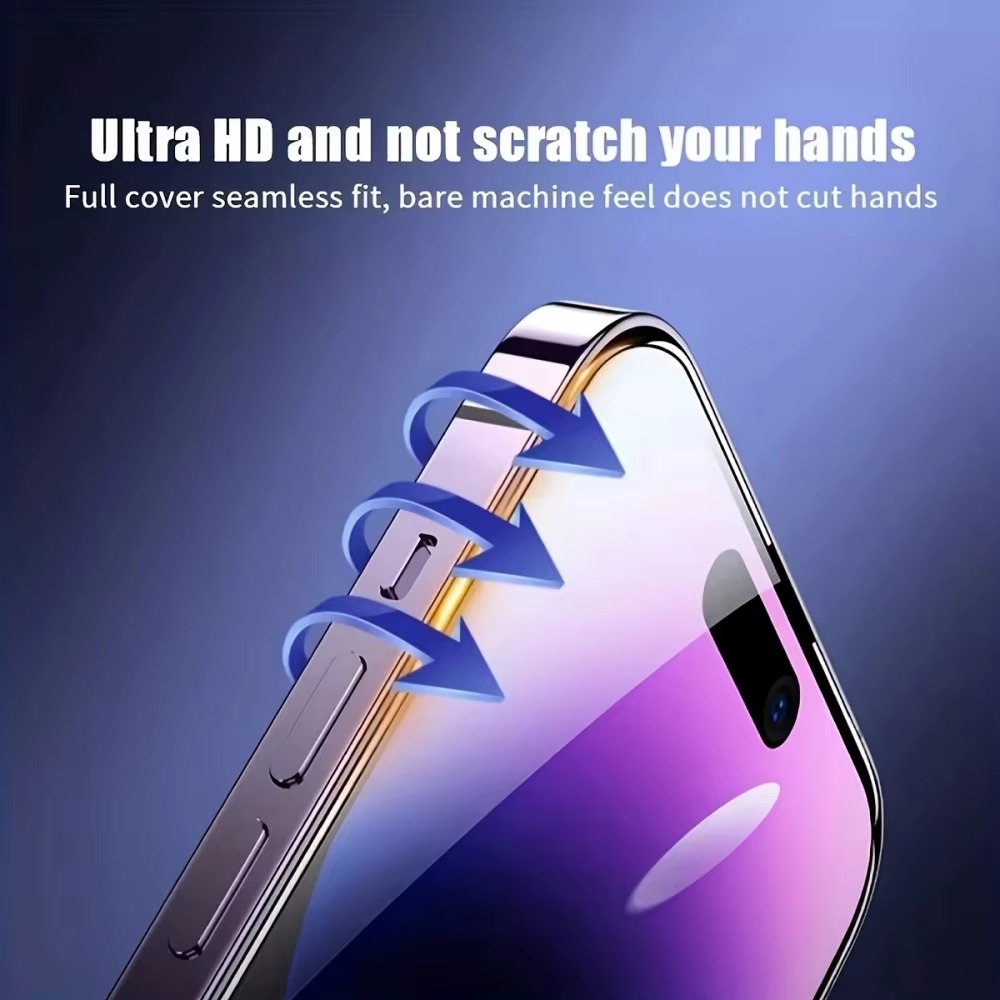 Premium iPhone Screen Protector Tempered Glass HD Clear Anti Fingerprint Scratch Resistant Bubble Free Shatterproof Ultra Thin Case Friendly