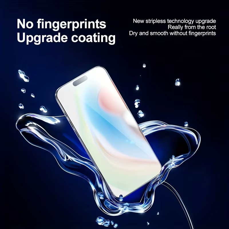 Premium iPhone Screen Protector Tempered Glass HD Clear Anti Fingerprint Scratch Resistant Bubble Free Shatterproof Ultra Thin Case Friendly