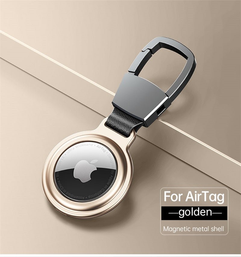Premium AirTag Case Metal Protective Cover Keychain Clip Shockproof Scratch Resistant Secure Holder