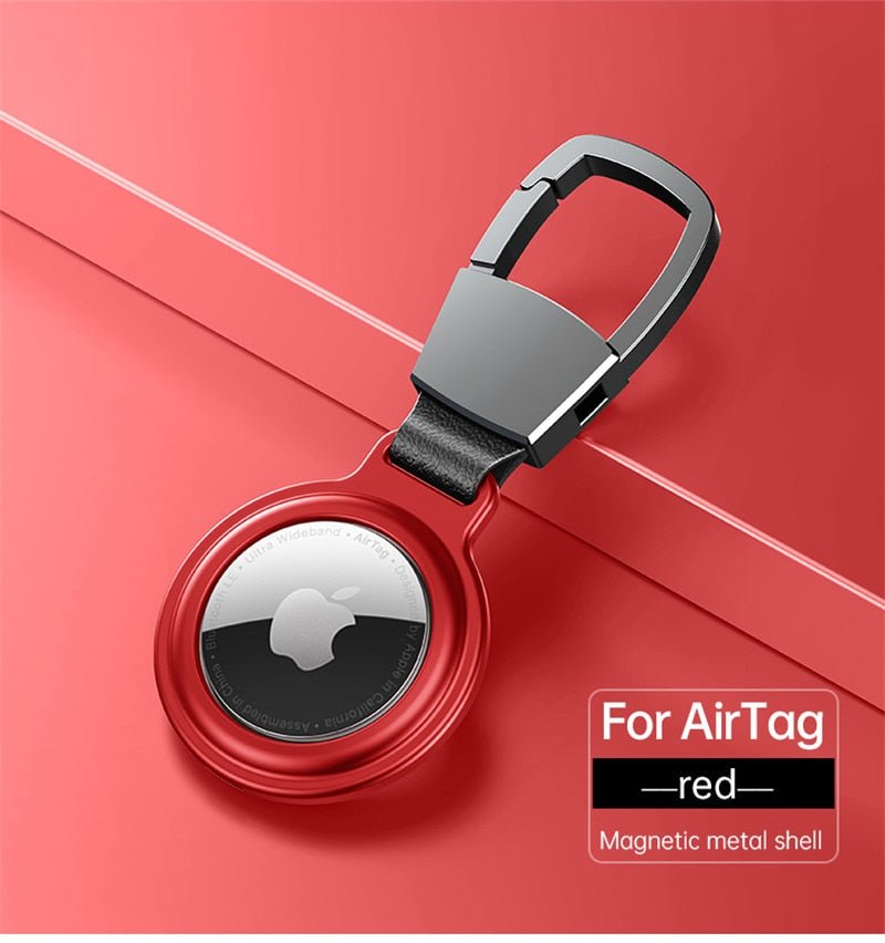 Premium AirTag Case Metal Protective Cover Keychain Clip Shockproof Scratch Resistant Secure Holder