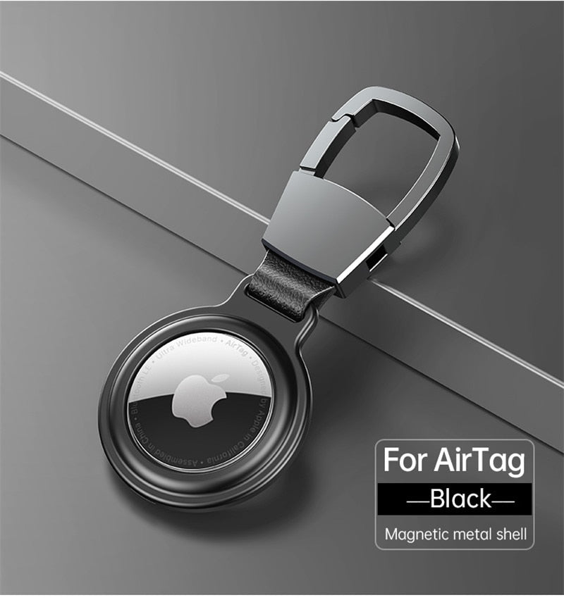 Premium AirTag Case Metal Protective Cover Keychain Clip Shockproof Scratch Resistant Secure Holder