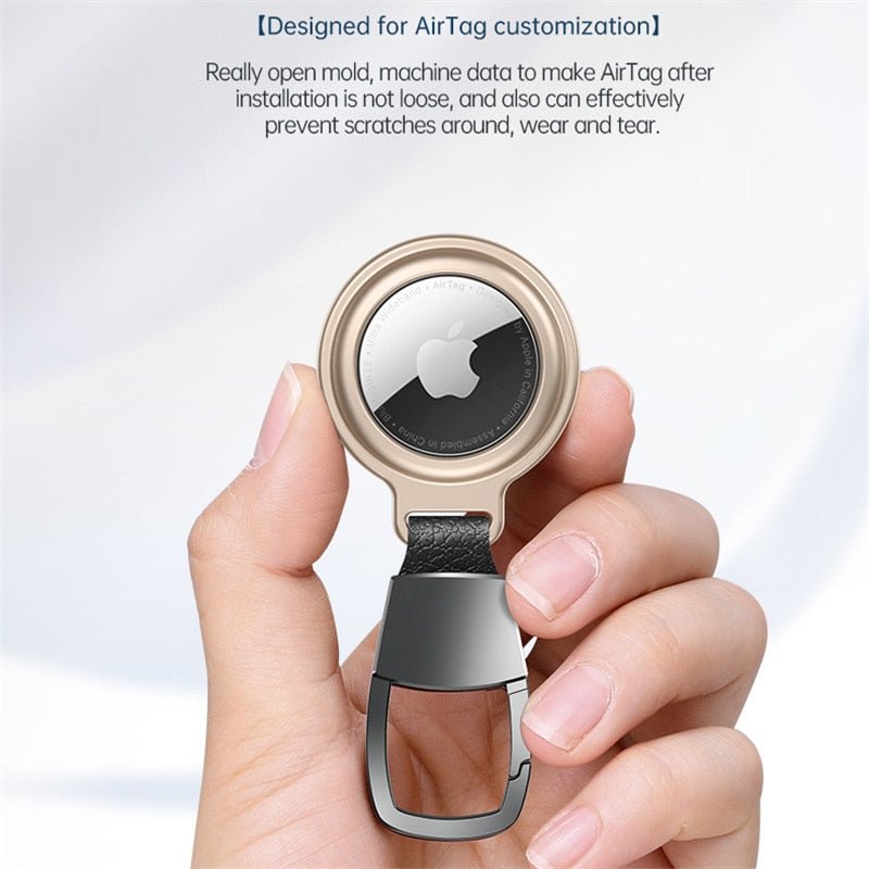 Premium AirTag Case Metal Protective Cover Keychain Clip Shockproof Scratch Resistant Secure Holder