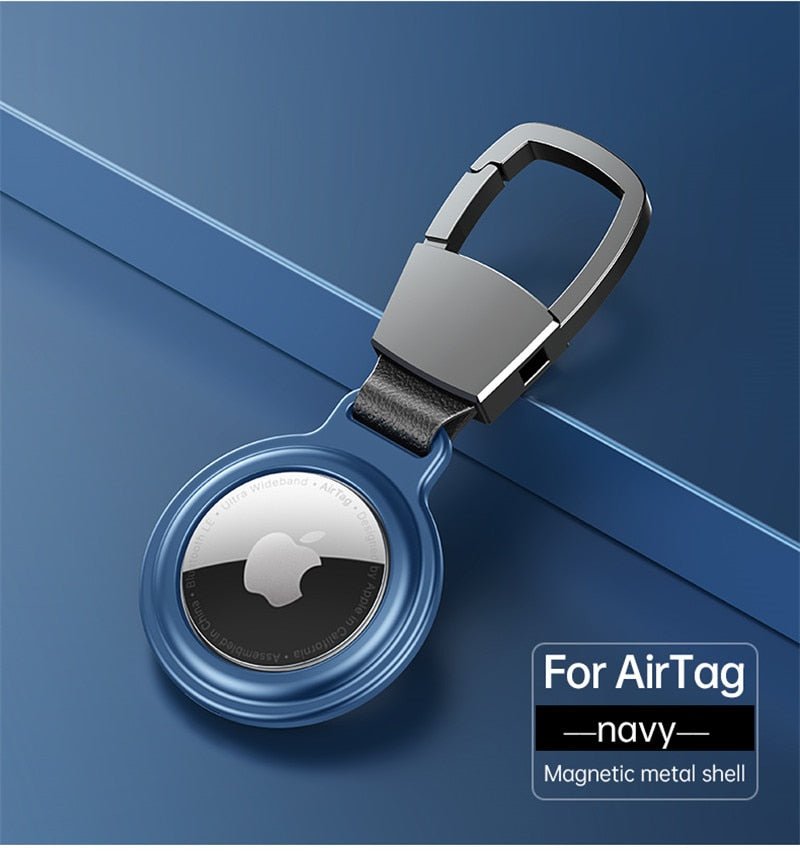 Premium AirTag Case Metal Protective Cover Keychain Clip Shockproof Scratch Resistant Secure Holder