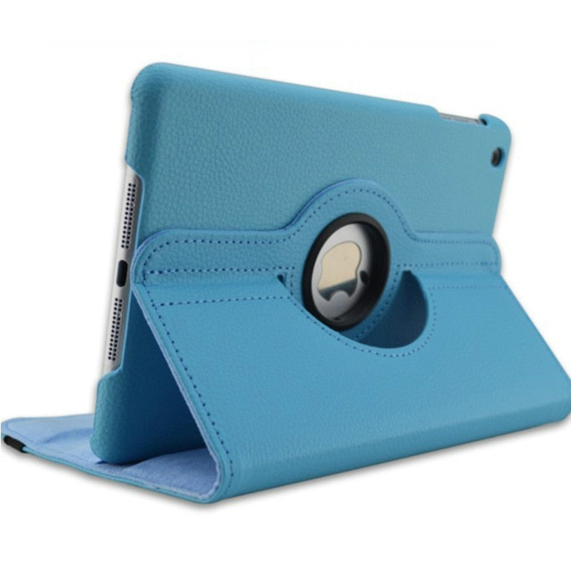 Premium iPad Case 360 Rotating Stand PU Leather Smart Cover Protective Tablet Case Multi Angle Viewing