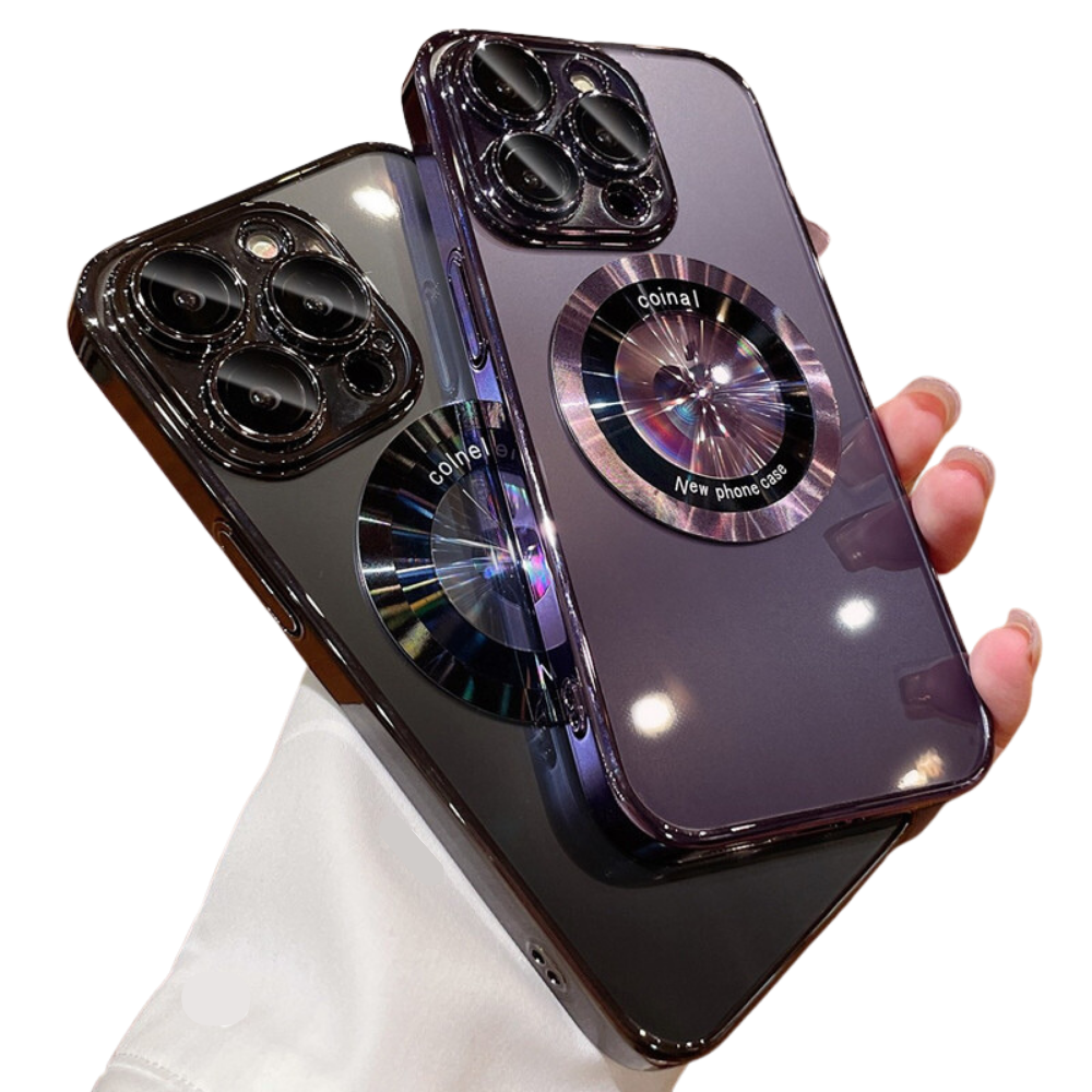 Premium iPhone Case MagSafe Compatible Transparent Plated Shockproof Protective Cover Clear Design Camera Lens Protection Ultra Thin